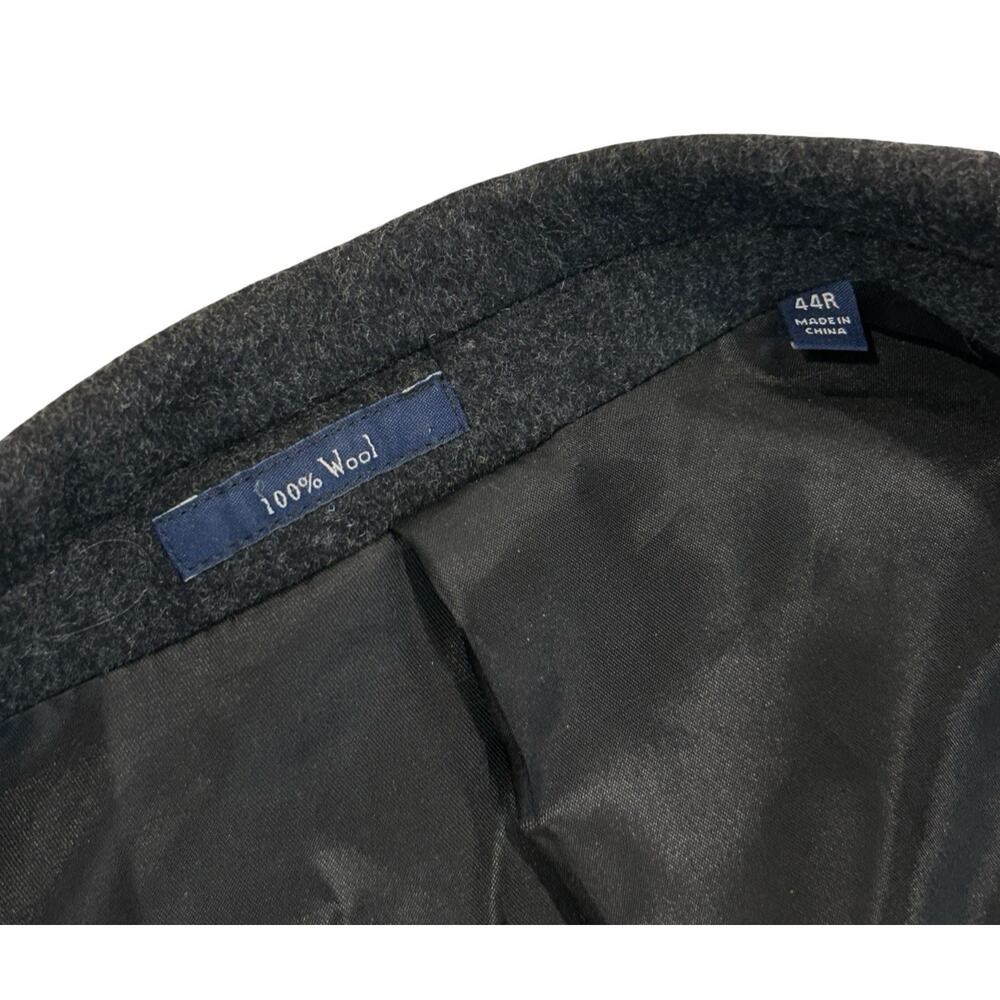 Turnbury Loro Piana Wool Overcoat Mens Size 44R Charcoal Black Tweed - Picture 7 of 10